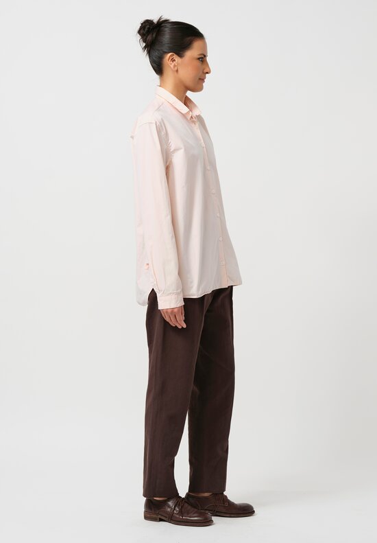 Bergfabel Cotton Loose Tyrol Shirt in Melon Pink	