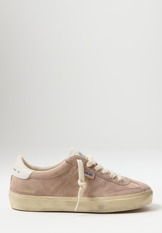 Golden Goose Suede Soul Star Sneakers in Powder Pink & Milk White