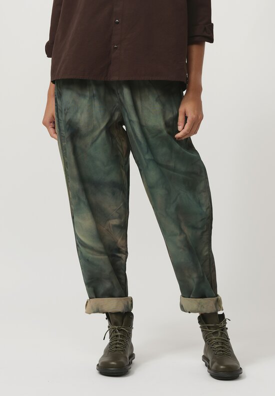 Toogood Cotton Hand-Painted The Gymnast Trouser in Woodland Camo	