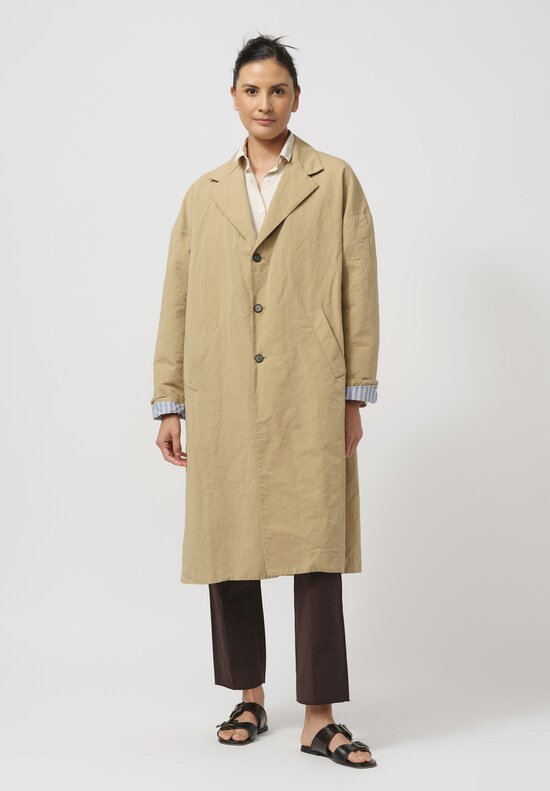 Bergfabel Cotton & Linen Moon Coat in Sand