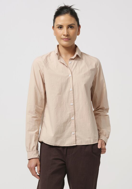 Bergfabel Cotton Loose Tyrol Shirt in Dusty Pink