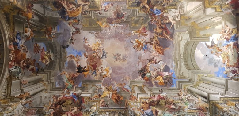 Affreschi della volta della chiesa di sant'Ignazio a Roma, opera di Andrea Pozzo