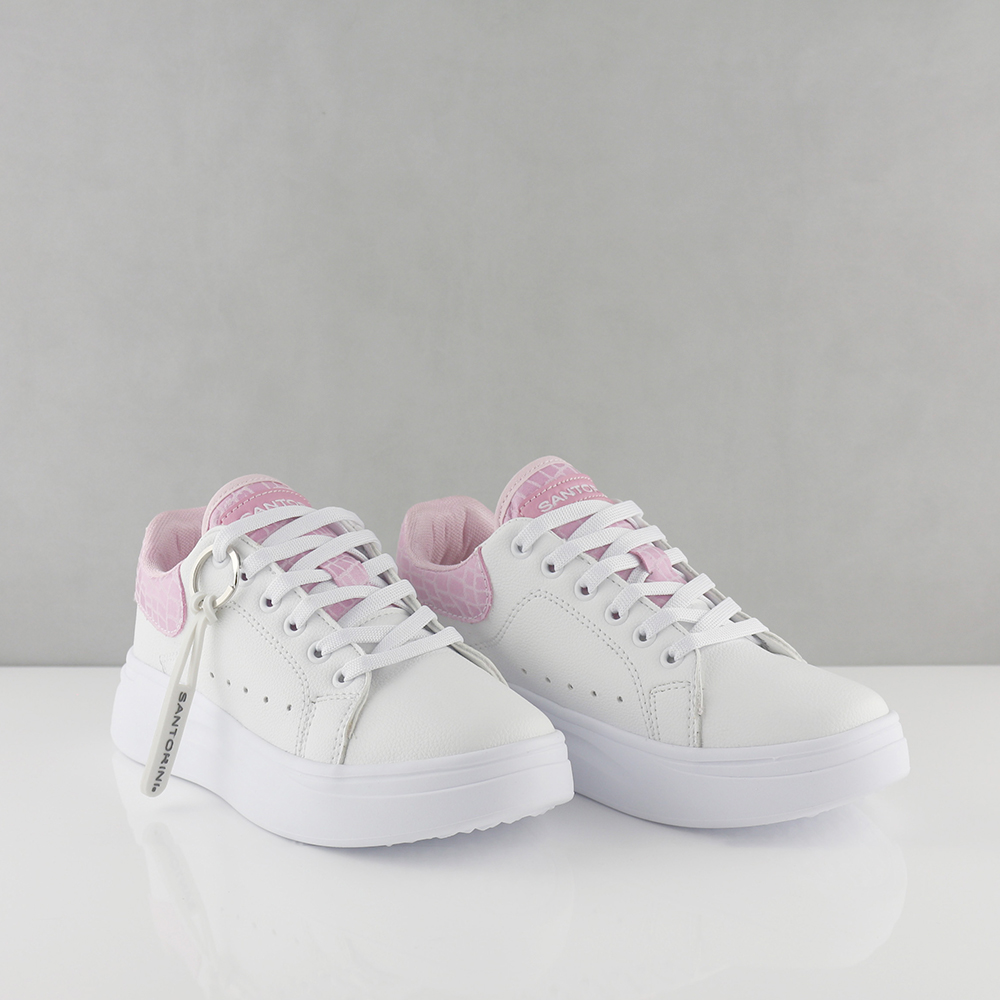 TENIS PARA MUJER MC QUEEN BLANCO/ROSA - SANTORINI