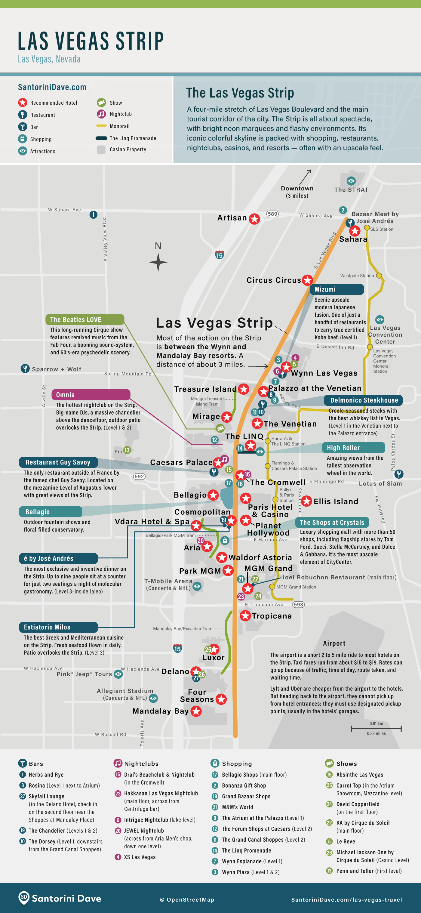 Map Las Vegas Strip Printable - Map Costa Rica and Panama