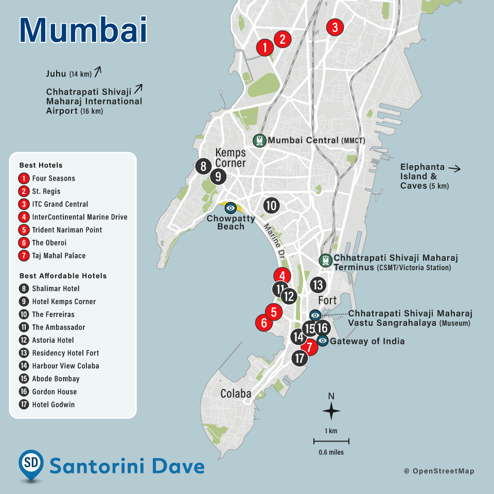 MUMBAI MAP Best Hotels, Areas, Neighborhoods, Places To