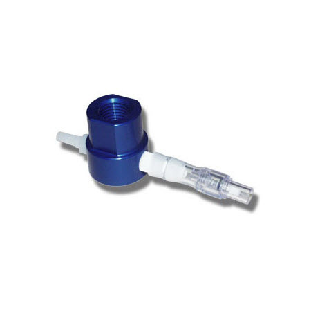 Cuff Pressure Monitor Adapter, Reusable, Fits NPT Gauge, Anodized Aluminum, Nylon