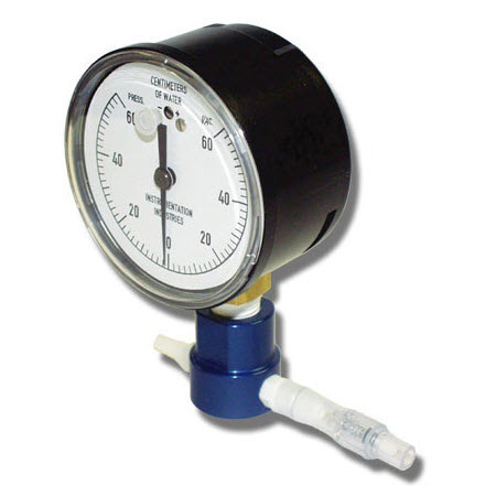 Cuff Pressure Monitor, Reusable, 1/4-in NPT Gauge Connection, Anodized Aluminum, Nylon