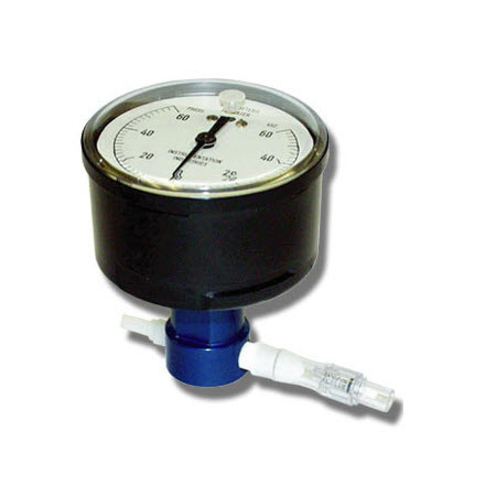 Cuff Pressure Monitor, Reusable, 1/4-in NPT Gauge Connection, Anodized Aluminum, Nylon