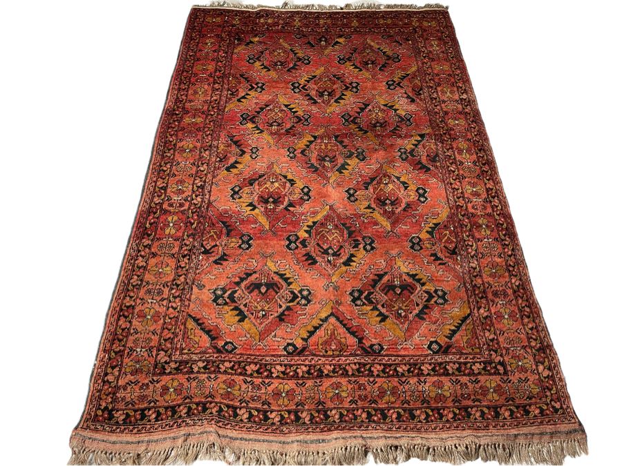 Vintage Hand Knotted Persian Area Rug 49 X 80