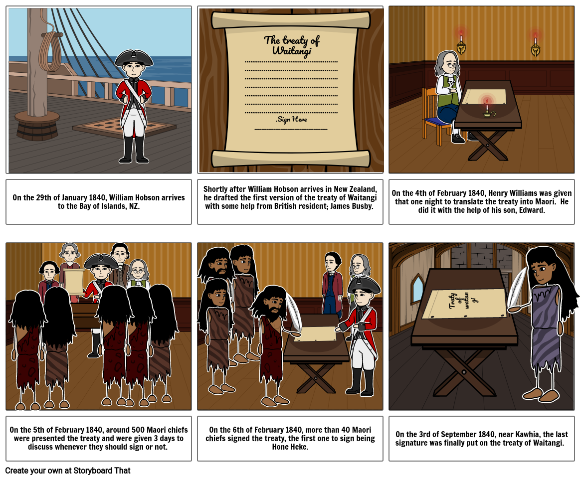 Maori Settlers Storyboard por d4c32e3a