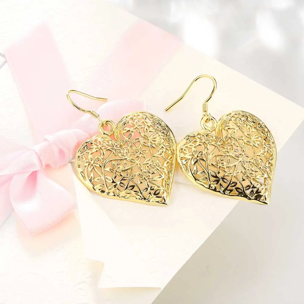 Saudi Gold Jewelry Fashion Design Hanging Earrings Women Hollow Out ...