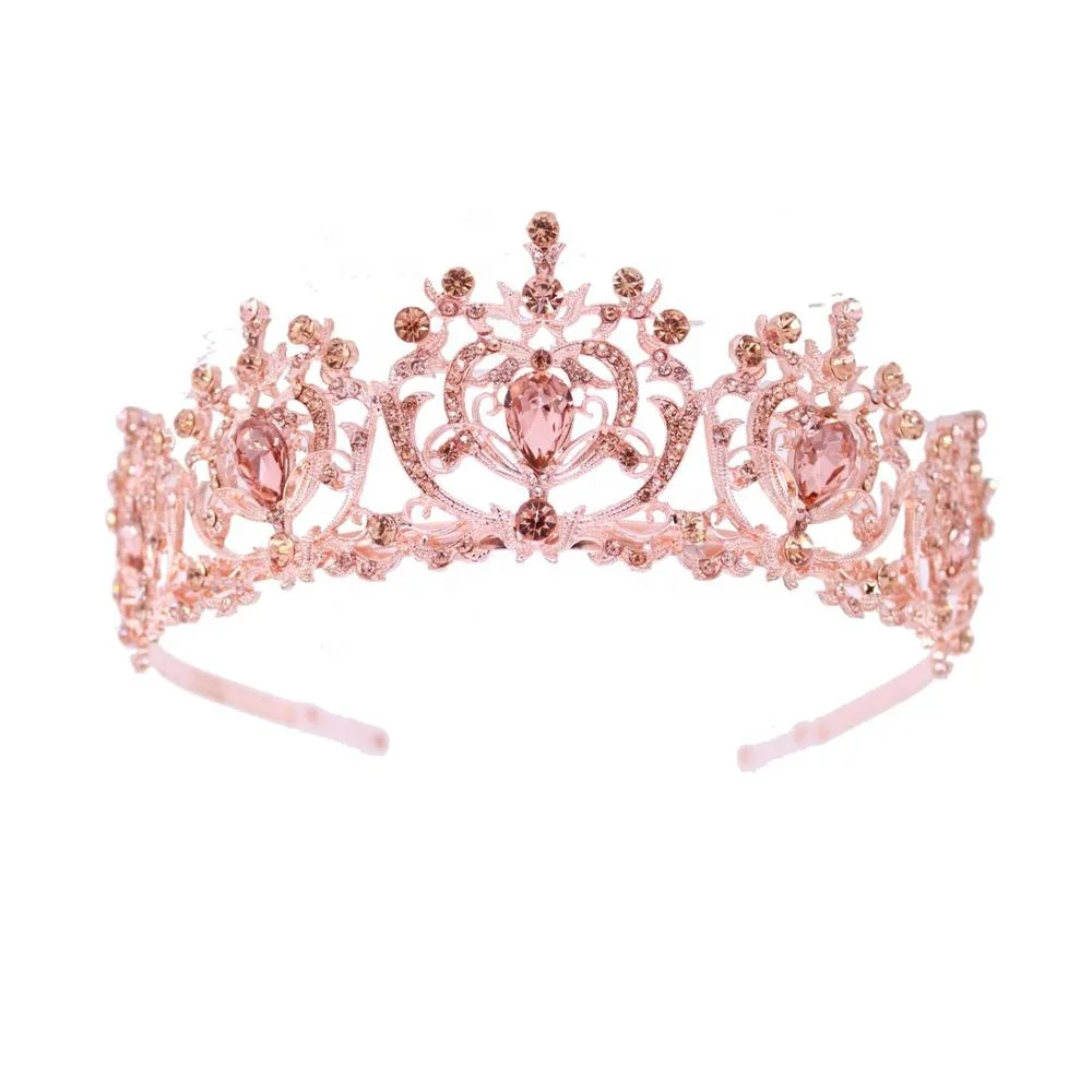 Wholesale Rose Gold Plating Crystal Rhinestone Setting Princess Bridal  Wedding Tiara Crowns - Buy Wedding Tiara,Bridal Tiara,Tiara Crowns Product  on 