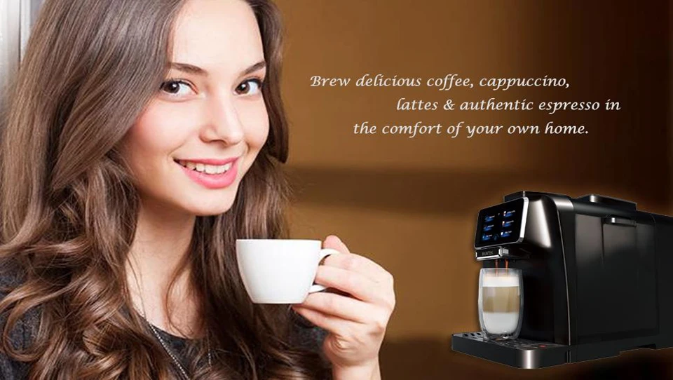 Touch Screen Fully Automatic Espresso Coffee Machine/ Latte Long Bean ...