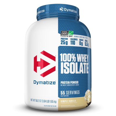 Dymatize 100% Whey Protein Isolate Powder, Simple Vanilla (55 servings) - Sam's  Club