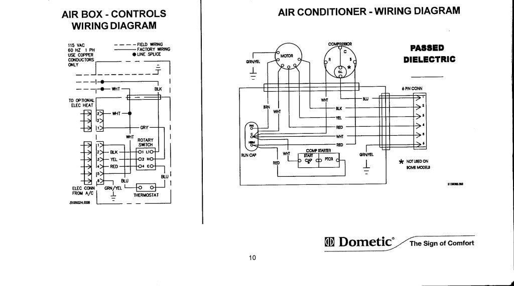 dometic rv air conditioner wiring diagram