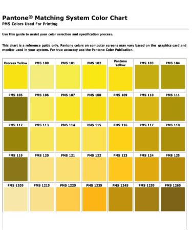 Pantone Matching System Color Chart PDF - Free Download (PRINTABLE