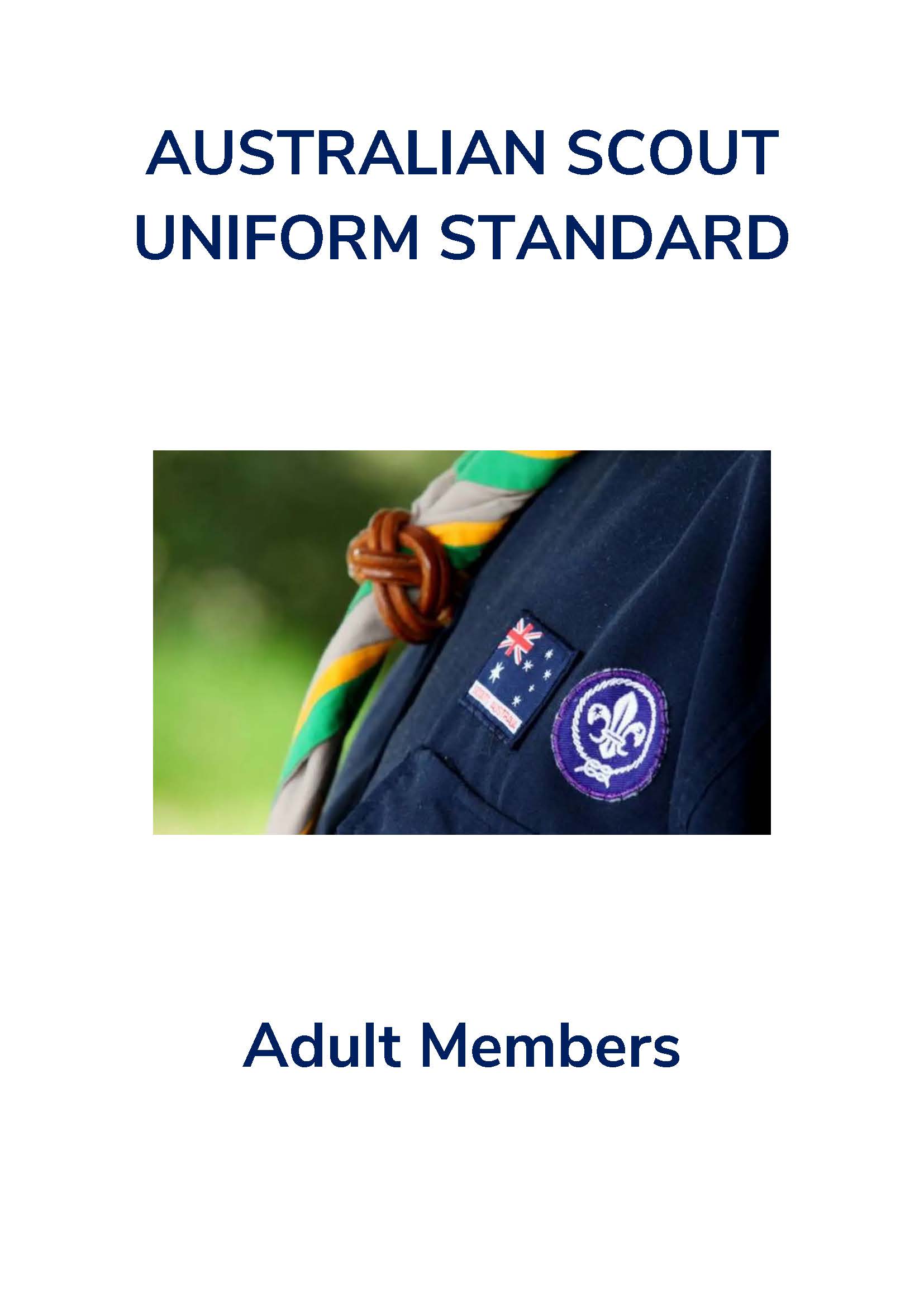 Adults in Scouting Standards Cover Page