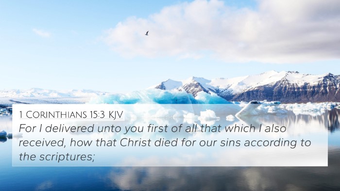 1 Corinthians 15:3 KJV Bible Verse Image