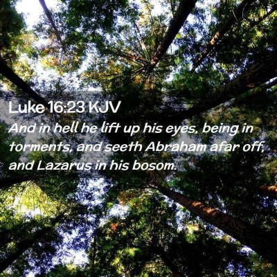 Picture 02 - Luke 16:23 KJV - And in hell he lift up his eyes, being in - Bible Verse Picture