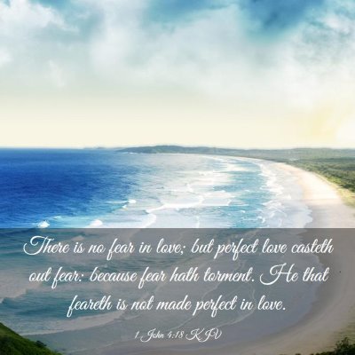 Picture 03 - 1 John 4:18 KJV - There is no fear in love; but perfect love - Bible Verse Picture