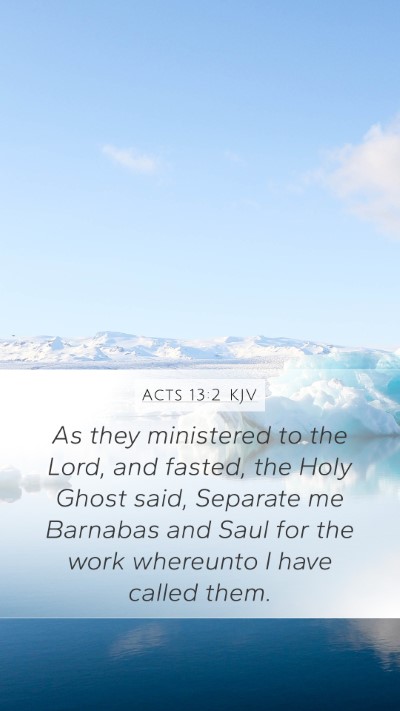 Acts 13:2 KJV Bible Verse Image