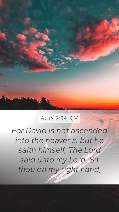 Acts 2:34 KJV Bible Verse Image