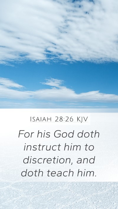 Isaiah 28:26 KJV Bible Verse Image