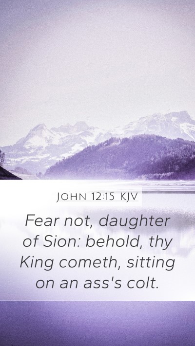 John 12:15 KJV Bible Verse Image