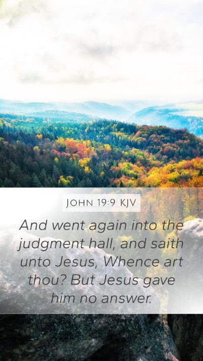 John 19:9 KJV Bible Verse Image