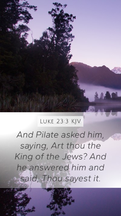 Luke 23:3 KJV Bible Verse Image