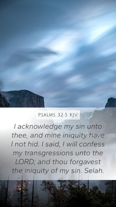 Psalms 32:5 KJV Bible Verse Image