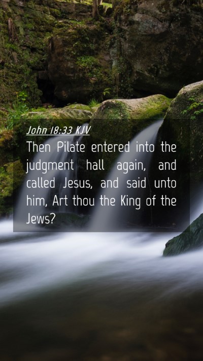 Picture 04 - John 18:33 KJV Mobile Phone Wallpaper - Then Pilate entered into the judgment hall again, - Mobile Bible Verse Wallpaper