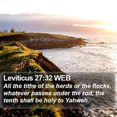 Leviticus 27:32 WEB Bible Verse Image