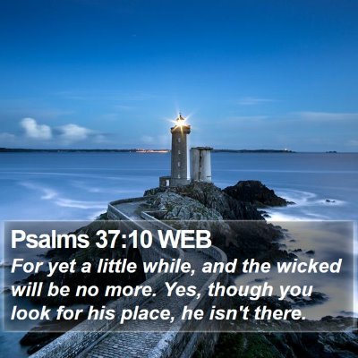 Psalms 37:10 WEB Bible Verse Image