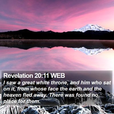 Revelation 20:11 WEB Bible Verse Image