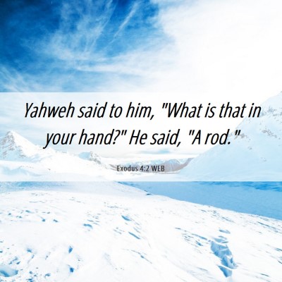 Picture 06 - Exodus 4:2 WEB - Yahweh said to him, 