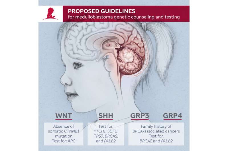 Genetic counseling and testing proposed for patients with the brain tumor medulloblastoma