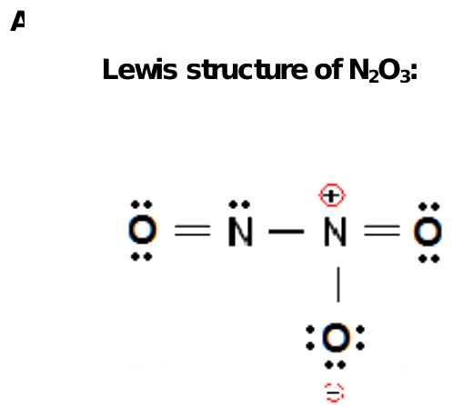 What is the Lewis structure of N2O3?