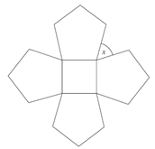 The given figure shows a square and regular pentagon. Find the value of ...