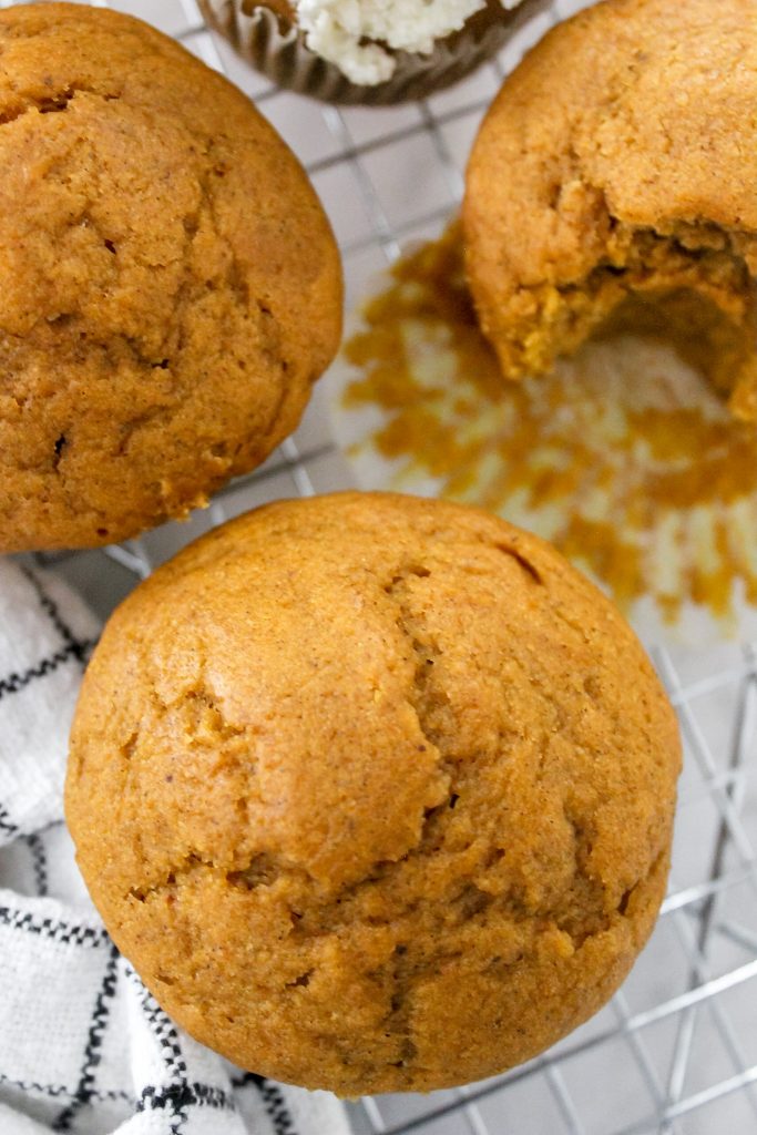 Overhead View Pumpkin Spice Muffins