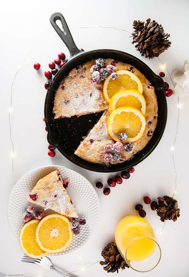 Cranberry Orange Baked Pancake