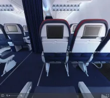 Delta Boeing 737-800 seat maps 360 panorama view