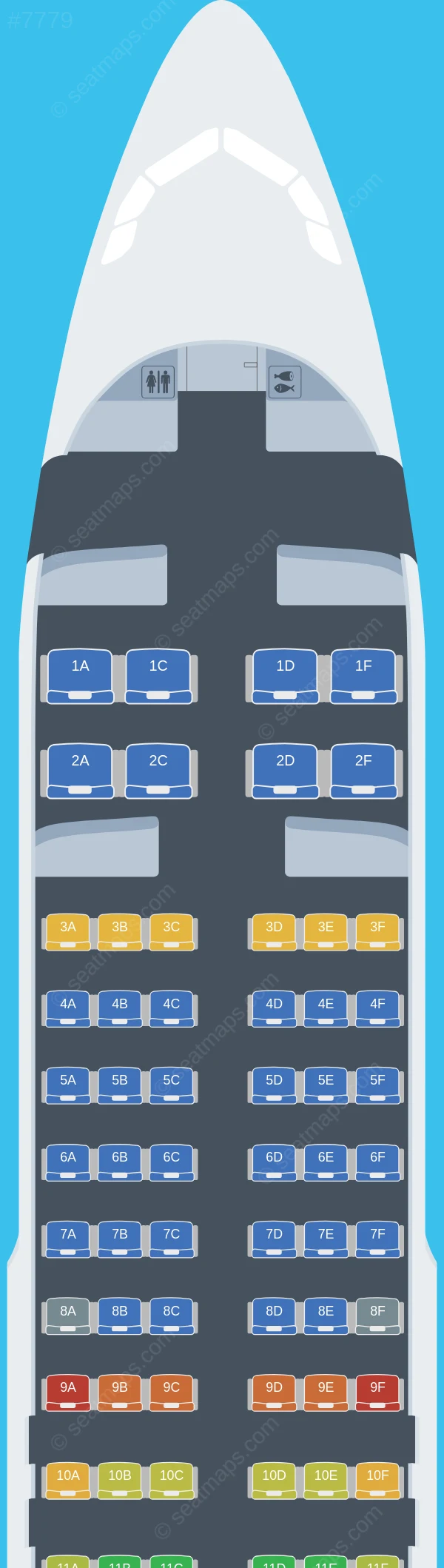 Sichuan Airlines Airbus A320neo V.2 seatmap preview