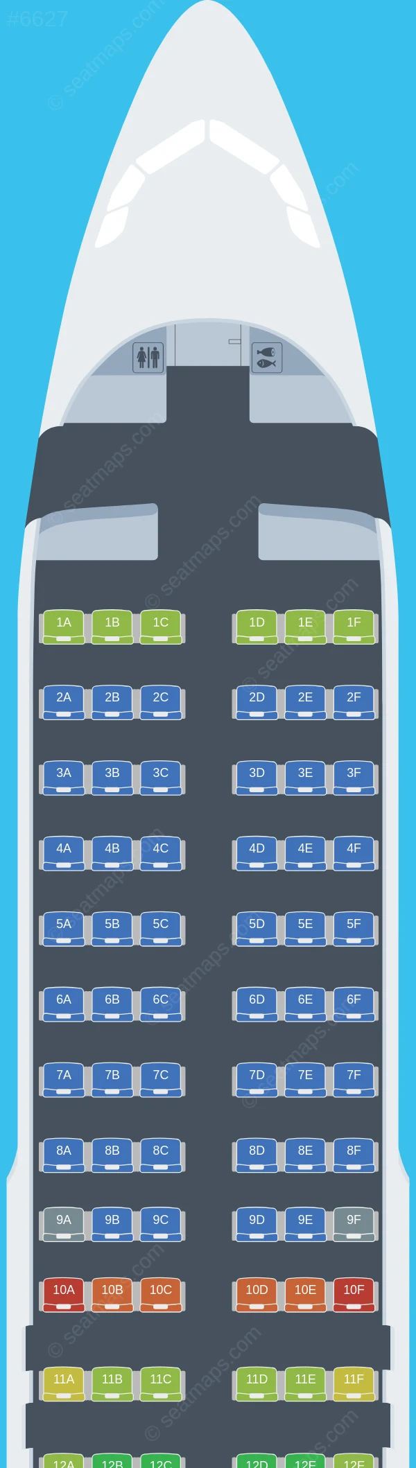 Edelweiss Air Airbus A320-200 seatmap preview