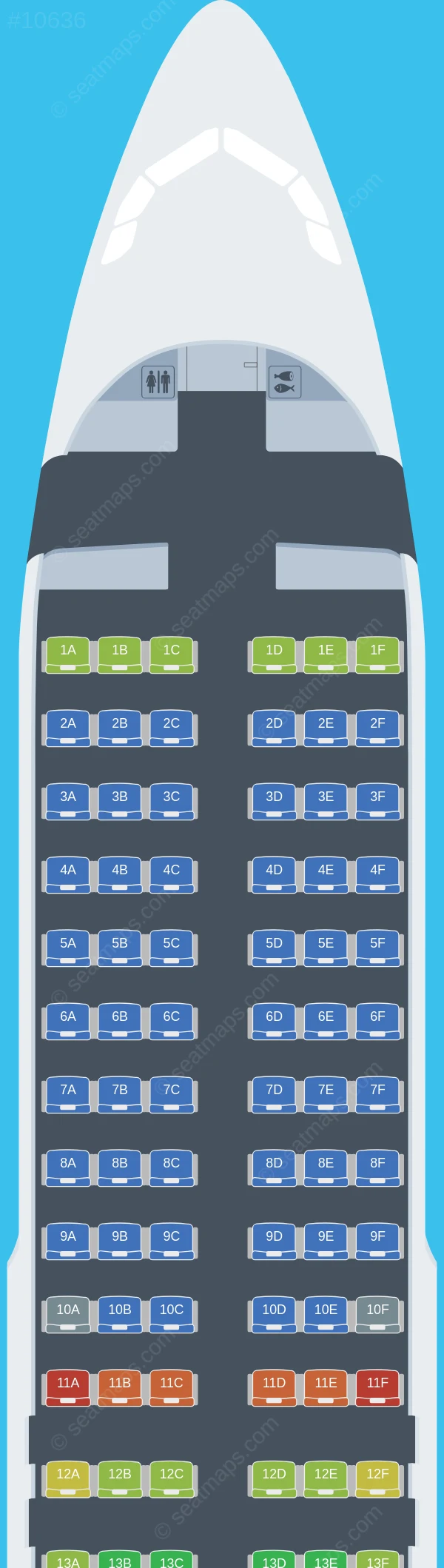 easyJet Europe Airbus A320neo seatmap preview