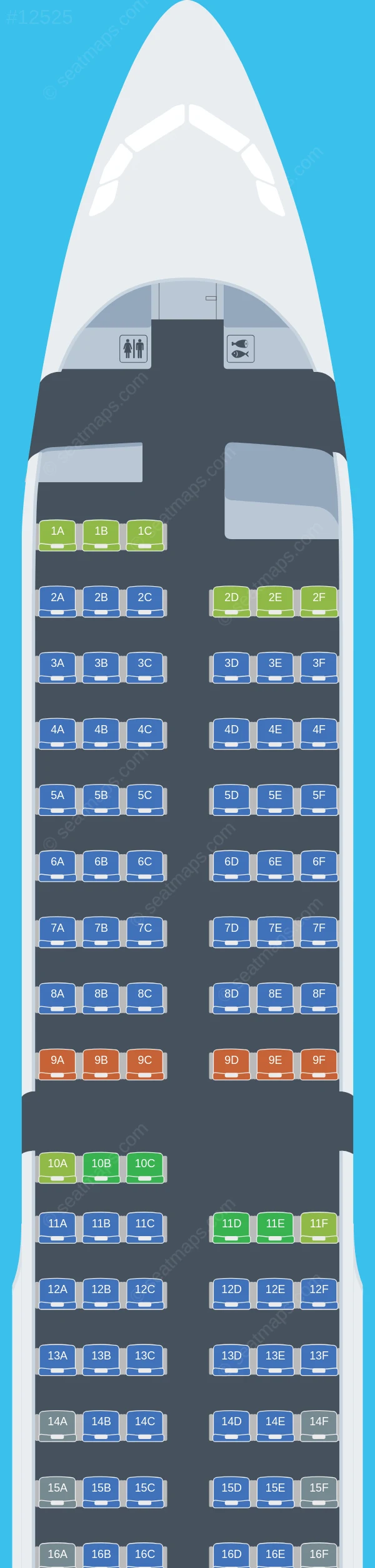 TransNusa Airbus A321-200 seatmap preview