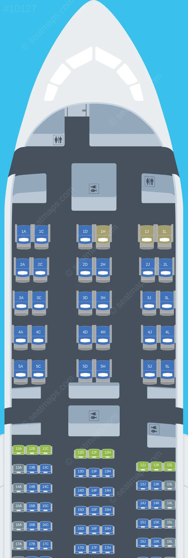 LATAM Airlines Brasil Boeing 787-9 V.2 seatmap preview