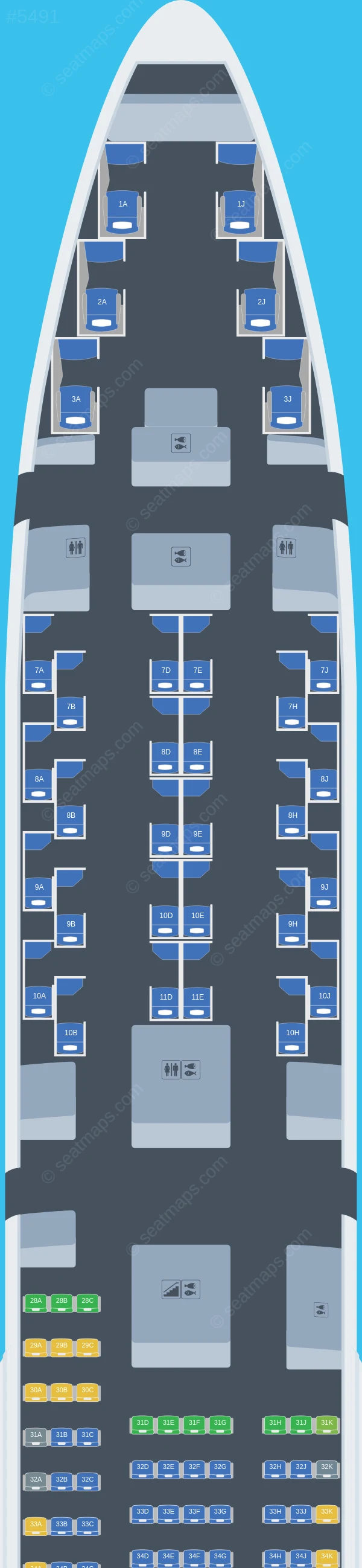 Korean Air Boeing 747-8 seatmap preview