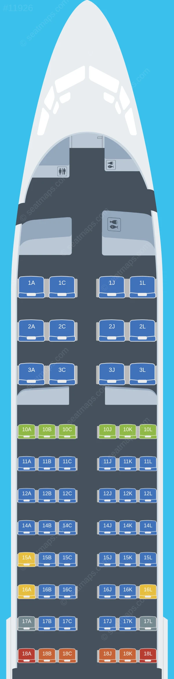 ASKY Airlines Boeing 737-800 V.1 seatmap preview