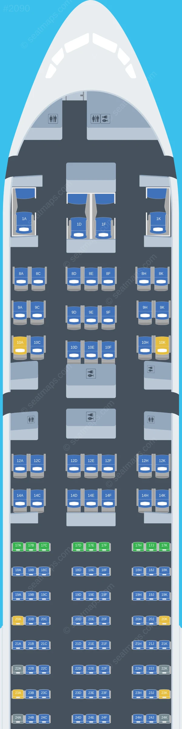 Air India Boeing 777-300ER V.1 seatmap preview